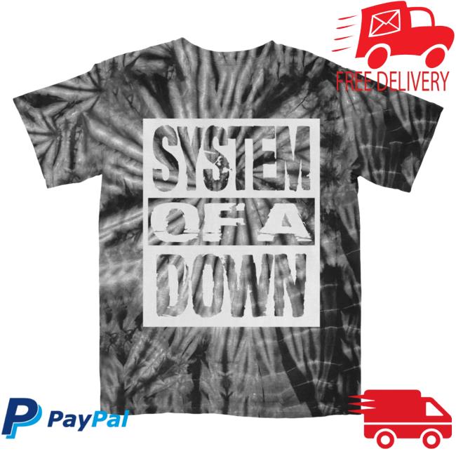 Official System Of A Down Clothing Merch Store Shop System Of A Down Block Logo Tie Dye Tees SystemOfADown