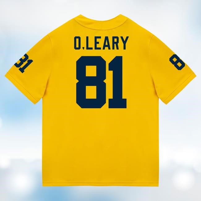 Official The M Den Michigan Wolverines #81 Peyton O'Leary Student Athlete Maize Football Jersey Hot Shirt
