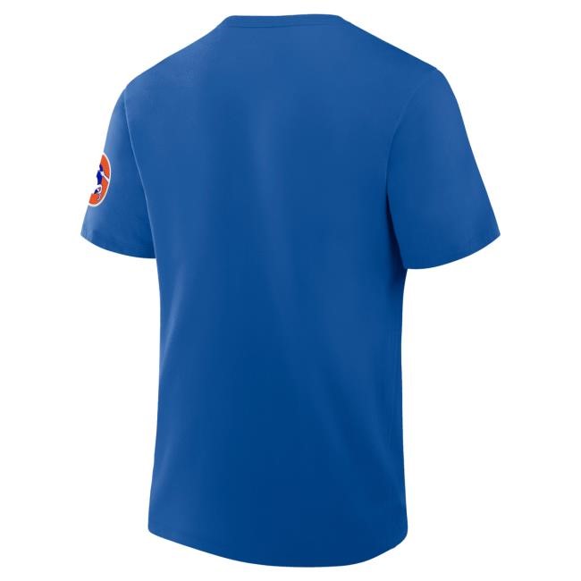 Official Denver Broncos Merch Men's Fanatics Royal Denver Broncos Elevated Classic Legacy Shirts DenverBroncos