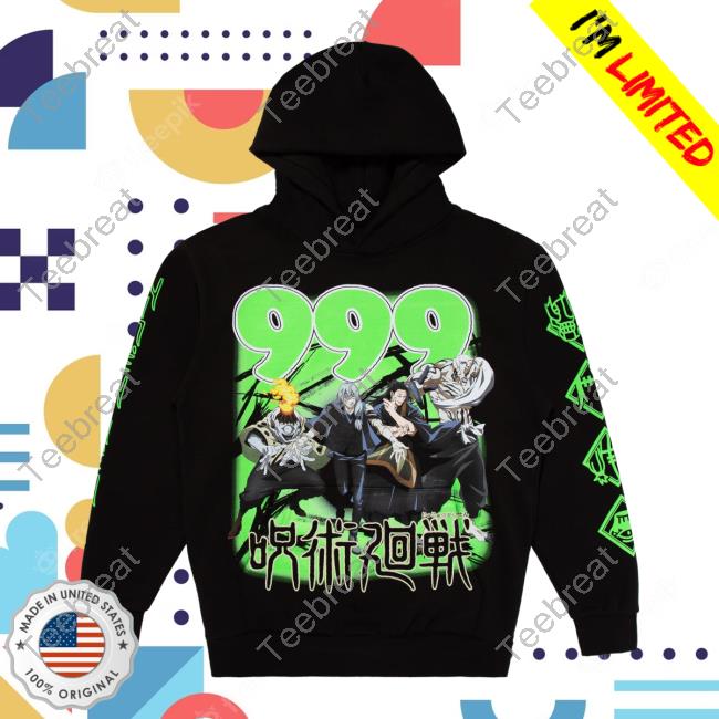 Official Juice Wrld 999Club Clothing Merch Store Shop 999 X Jjk Cursed Energy Crewneck