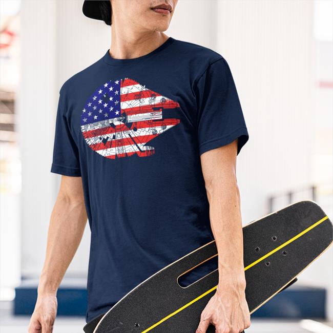 Star Wars Millennium Falcon American Flag Shirt Mark Hamill Independence Day 2022