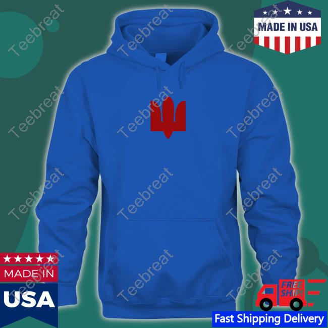 Ua-Shirt Merch Official White Red Tryzub Long Sleeve Tee Shirt