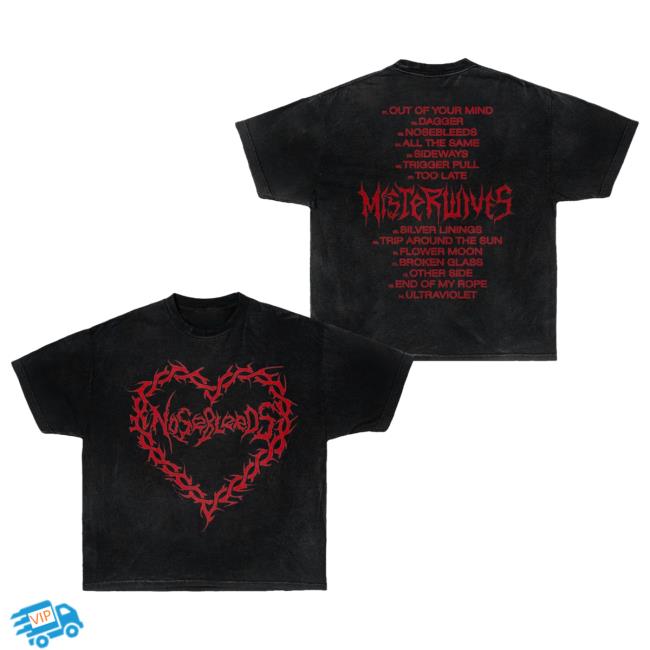 Official MisterWives Merch Store MisterWives Nosebleeds Black Shirt New