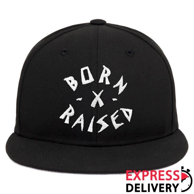 Official Born X Raised Store Shop Born X Raised Institutionalized Rocker Snapback Hat: Black BornxRaised