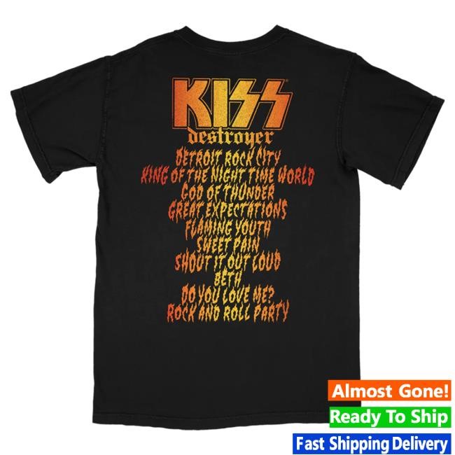 Kiss Destroyer Track List Shirts Kiss Band Official Merch Store