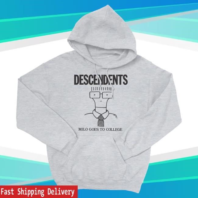 Official Indie Merch Store Descendents "Miles Goes To College" Hooded Sweatshirt IndieMerchStore Official