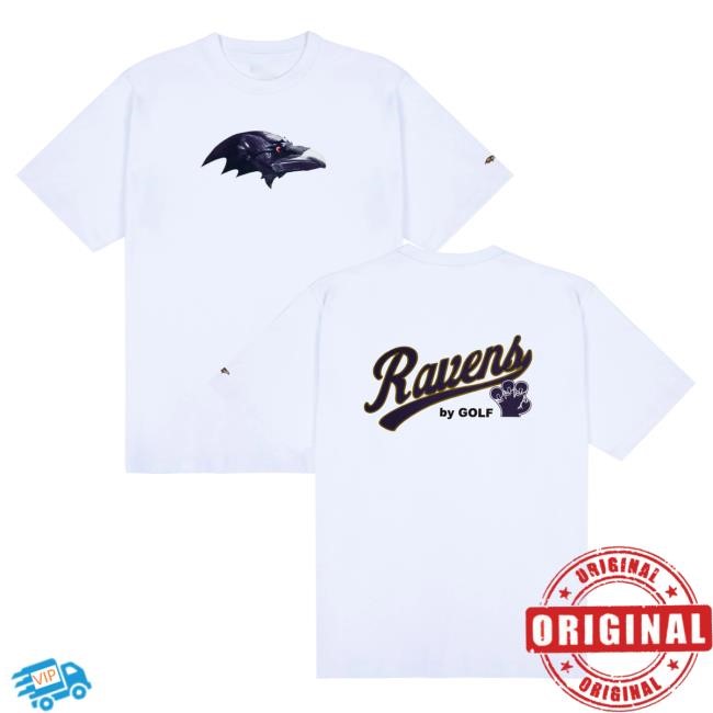 Official Golf Wang Merch Ravens Cutout Hot Shirt Black by Golf Wang x NFL