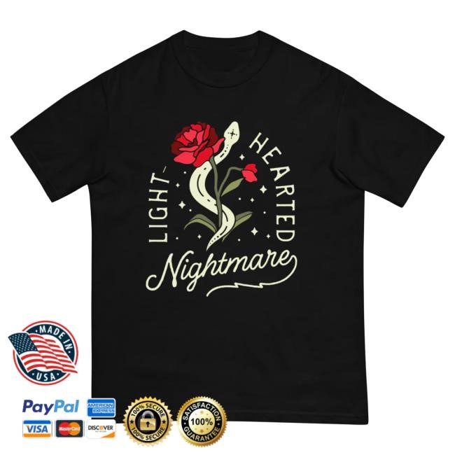 Official Wondery Shop Merch Morbid Lighthearted Nightmare Comfort Colors Shirt New