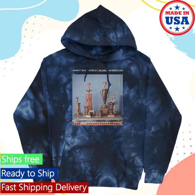 Official Jimmy Eat World Merch Bleed American Pullover Hoodie (Crystal Navy Dye)