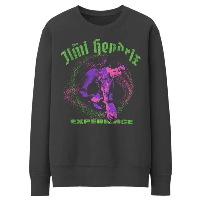 Official Jimi Hendrix Merch Store Jimi Hendrix Cosmos Crewneck Sweatshirt Vintage Black