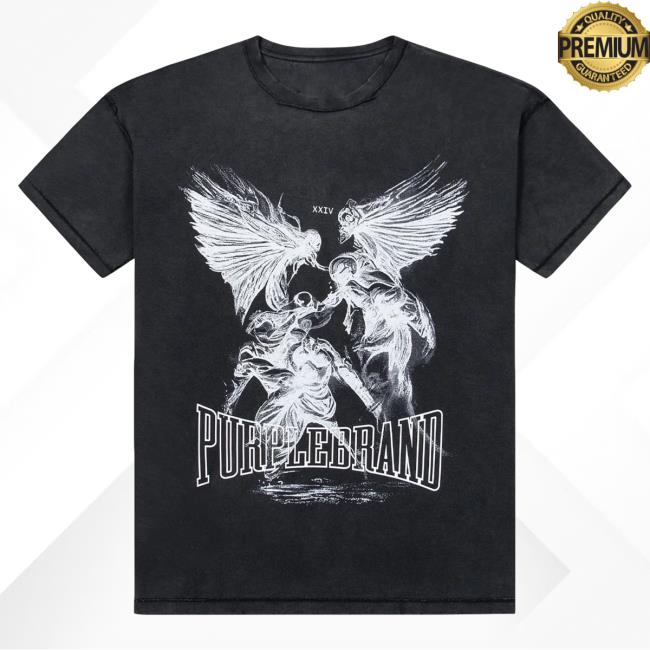 Official Capsule Nyc Clothing Store Purple Brand Fight Top Shirt | Black CapsuleNyc