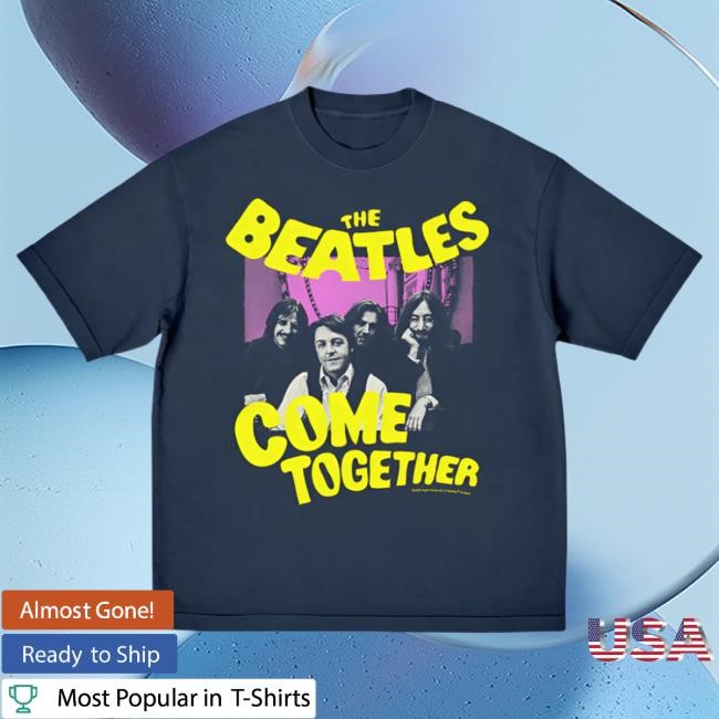 Classic Fit Come Together Distressed Navy T-shirt The Beatles