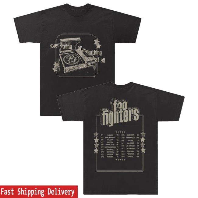 Foo Fighters Record Player Tee Shirt