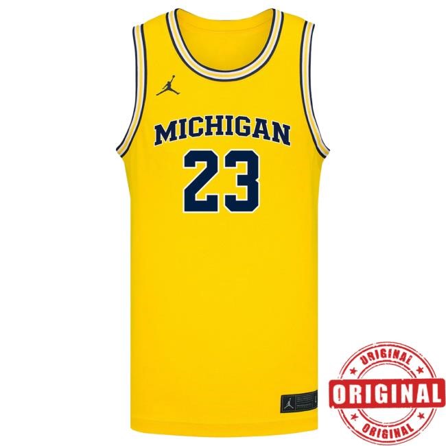 Michigan Wolverines #23 Ciara Byars Student Athlete Maize Women's Basketball Jersey Tee The M Den Shop Official