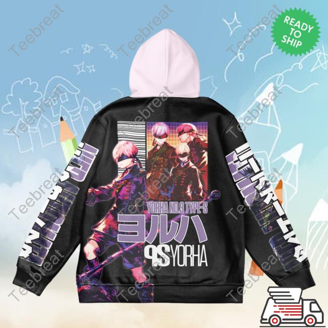 Official Anime Ape Clothing 9S Nier Automata Streetwear Crewneck Sweatshirt Animeape