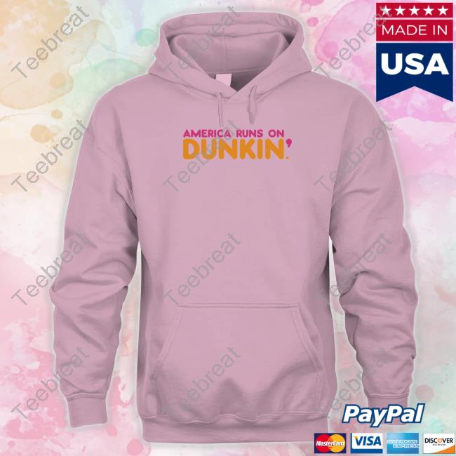Official America Runs On Dunkin Long Sleeve Tee Shirt