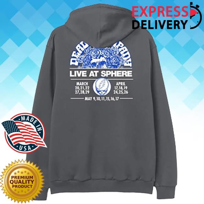 Dead And Company Store Merch Stealie Hood - Charcoal