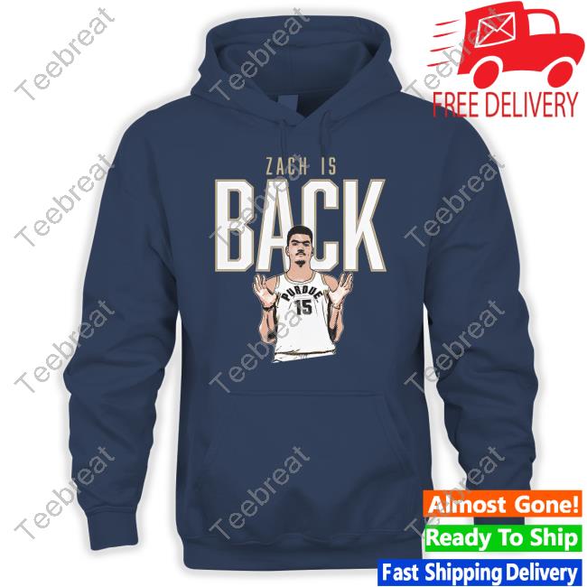 Official The Purdue Nil Store Zach Edey Zach Is Back Tee