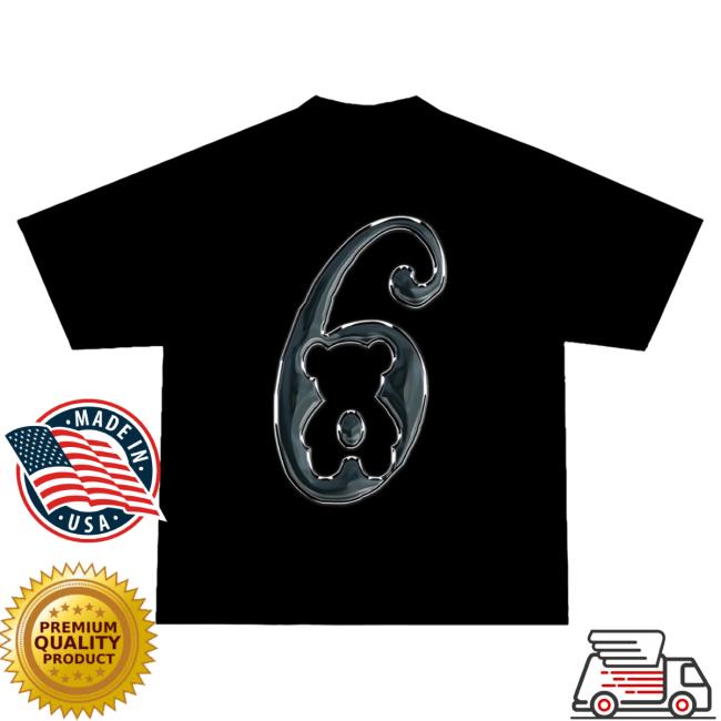 Official 6Lack Store Shop 6 Chrome New Shirt - Black