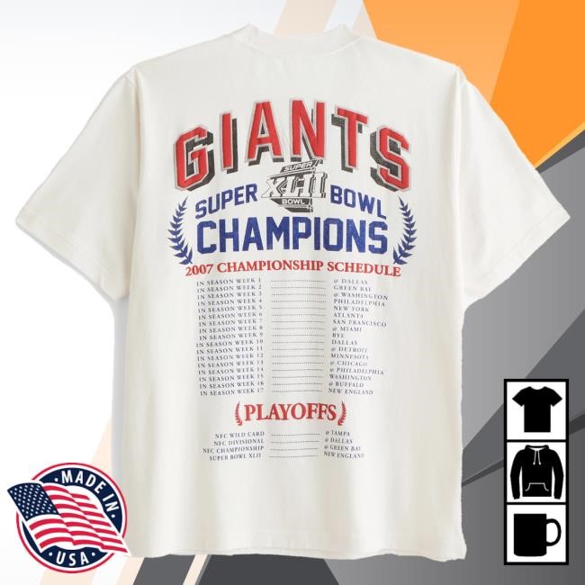 Official Abercrombie And Fitch Apparel New York Giants Vintage-Inspired Graphic Shirt NFL by Abercrombie