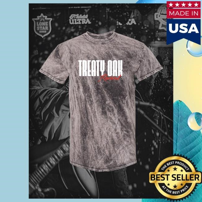 Official Treaty Oak Revival Merch Mineral Wash Tour Hot Shirt Grey