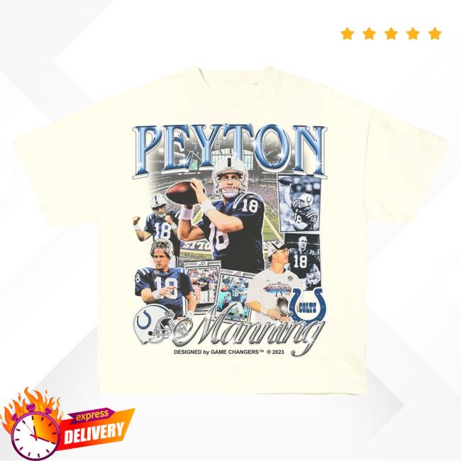 Official Game Changer Peyton Manning 2 - Colts T Shirt Ivory GameChanger