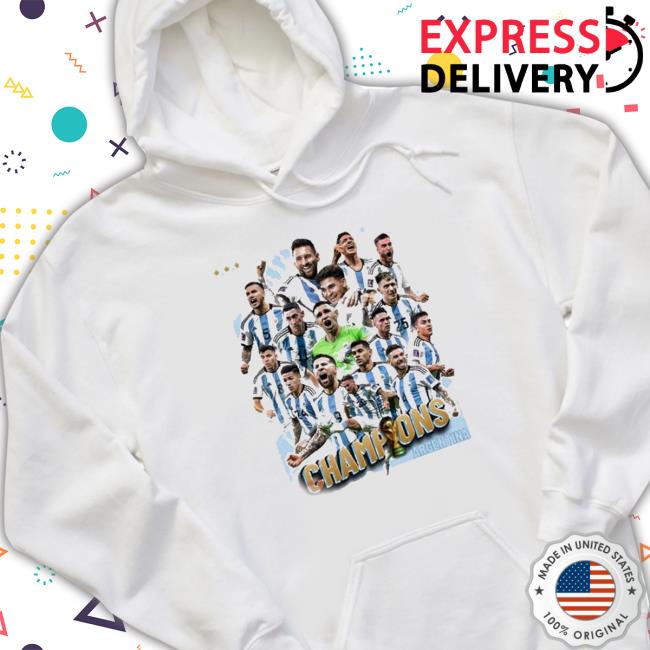 Argentina Football 2022 World Cup Qatar Champions Lionel Messi Tee Shirt