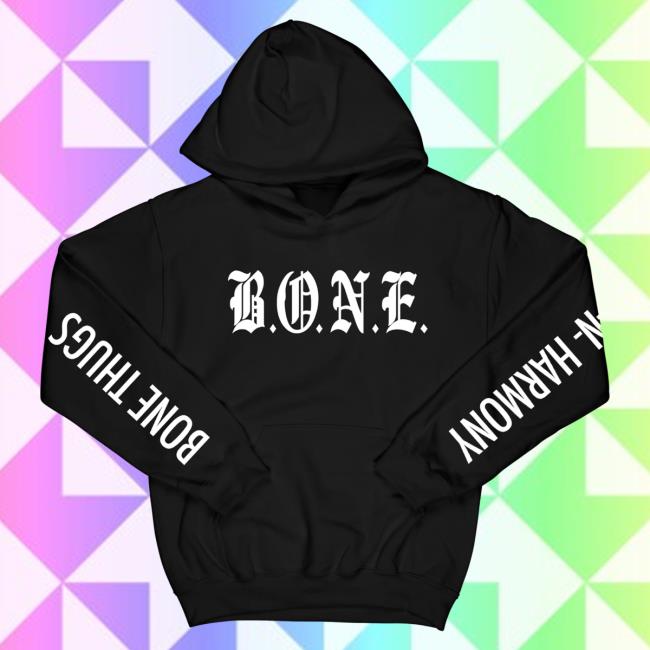 Official Merch Bar Store Bone Thugs-N-Harmony Bone Enterprise Pullover Hoodie Black MerchBar BoneThugsnHarmony Apparel Clothing Shop