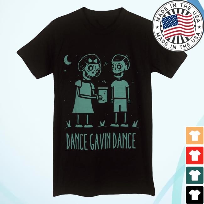 Official Dance Gavin Dance Merch Blue Skull Black Attractive Shirt DanceGavinDance