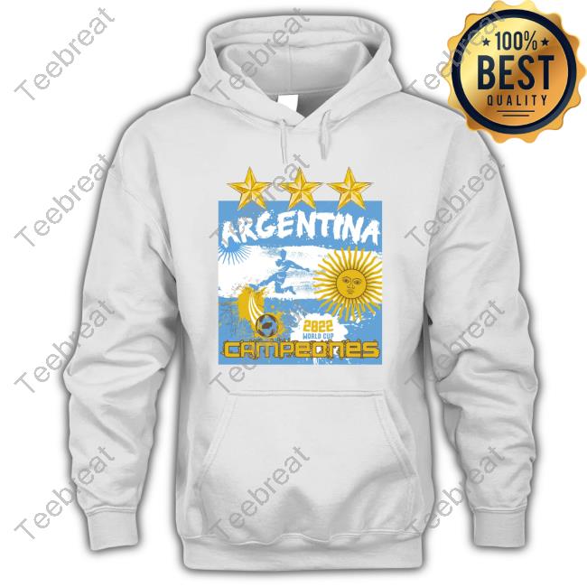 Argentina 2022 World Cup Campeones T-Shirt Evangelista Sports Merch Roy Nemer