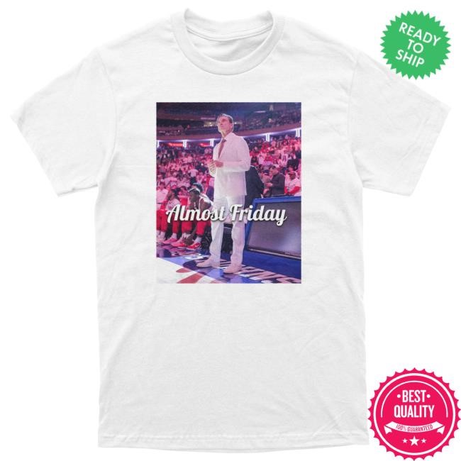 Official Almost Friday Pitino White Suit Tee