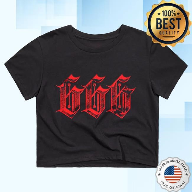 Official Blackcraft Clothing Blackcraft 666 Crop Top T Shirt