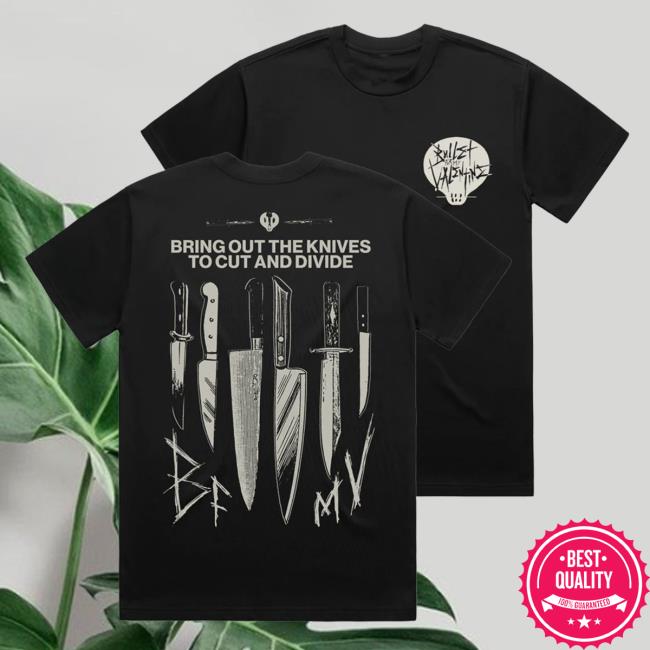 Official Bullet For My Valentine Store Shop Merch Bring Out The Knives Black Shirt