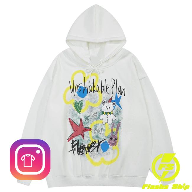Official Aelfric Eden Clothing Merch Store Aelfric Eden Cartoon Hand Painted Hoodie White AelfricEden