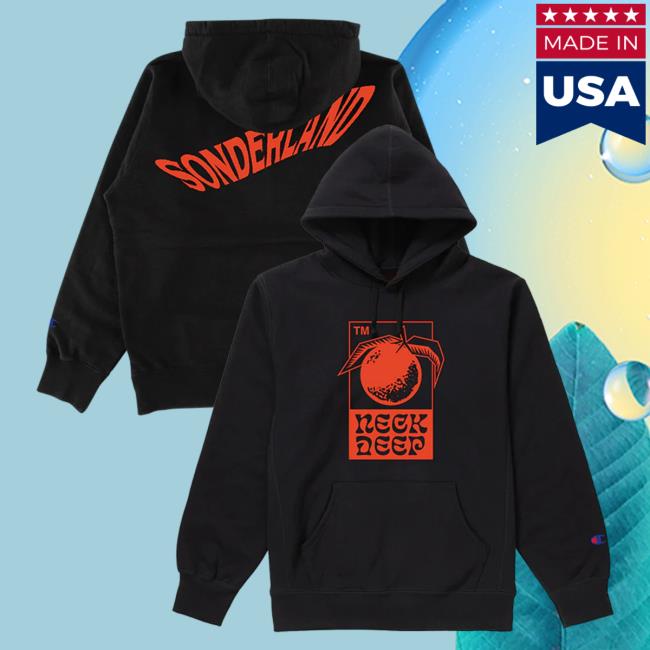 Official Hopeless Records Merch Neck Deep X Champion Sonderland Black Hoodies HopelessRecords