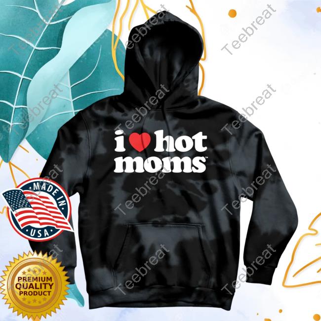 I Heart Hot Moms Black Dye Sweaters