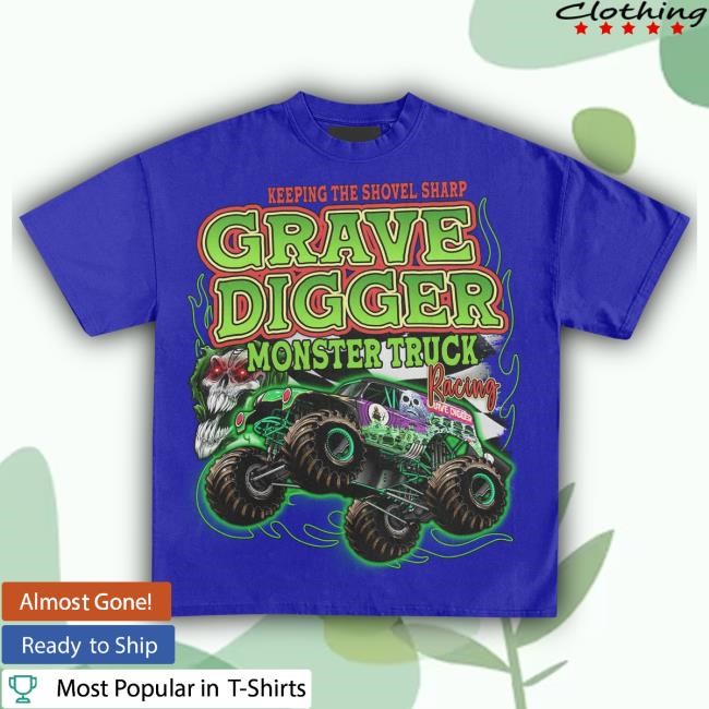 Official Heavyweight Legends Grave Digger Monster Jam Vintage T Shirt