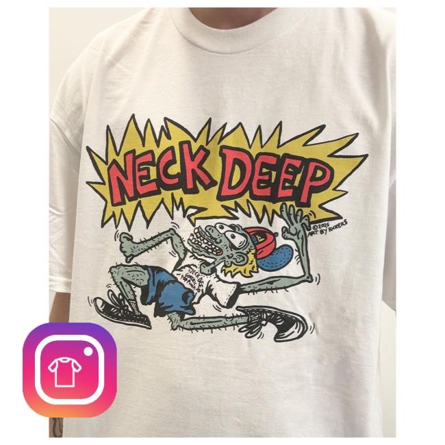 Official Neck Deep Merch Store Neck Deep Mosher Kid Tees – White
