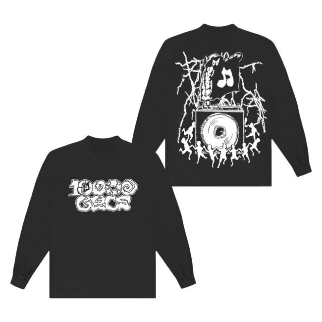 Official Atlantic Records Merch 100 Gecs 10,000 gecs Long Sleeve Tshirt 100Gecs