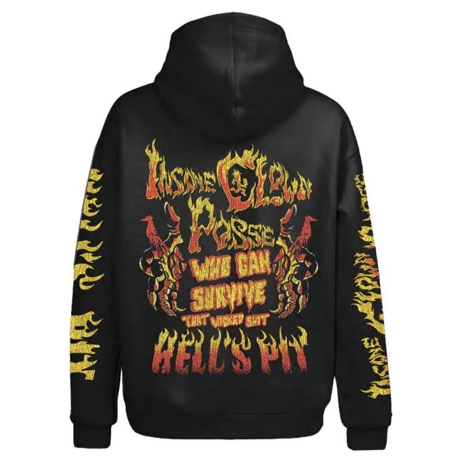 Official Icp Merch Insane Clown Posse "Hell's Pit" Hood