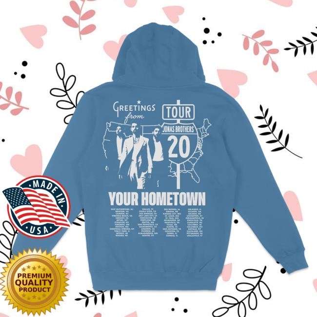 Official Jonas Brothers Greeting's From Your Hometown Tour Hoodie - Blue
