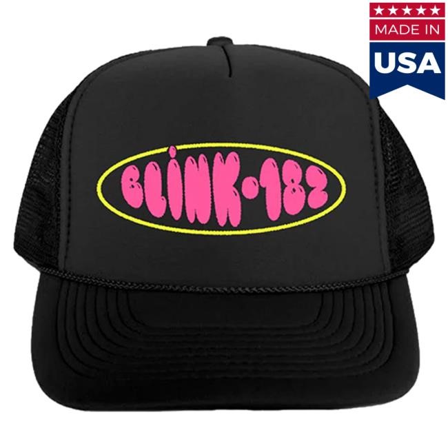 Blink 182 Merch Blink-182 Logo Trucker Cap