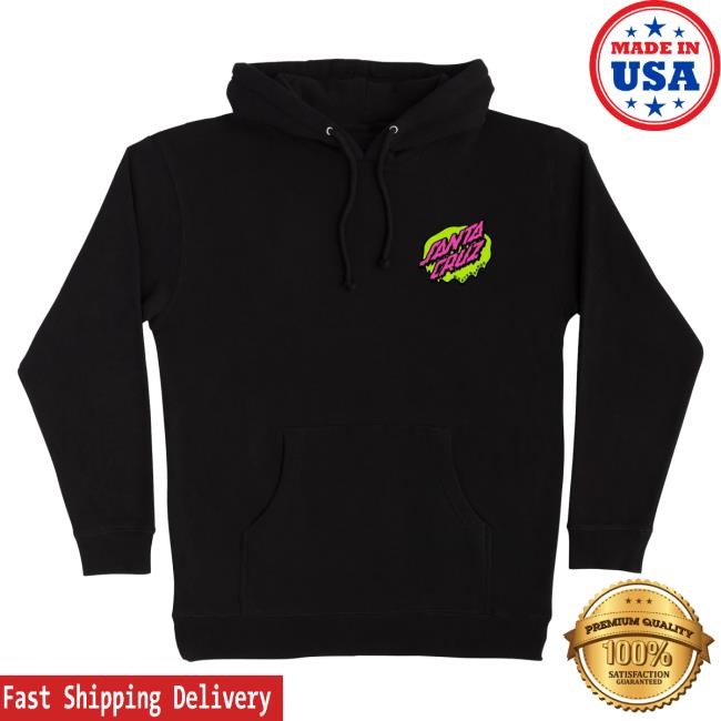 Santa Cruz Slime Scream Hoodie Black Skate Brand Hot Fan Season Us