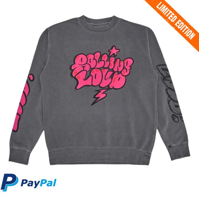 Official Rolling Loud Merch Rl Sketchy Logo Pink Vintage Black Hoodie