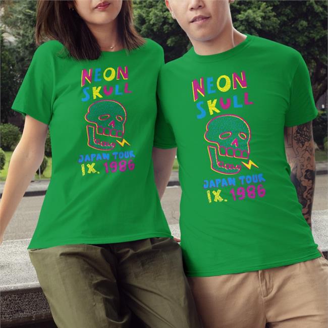 Neon Skull Japan Tour Ix 1986 Shirt