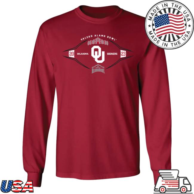 Official Alamo Bowl Merch 2023 Valero Alamo Bowl Oklahoma Hoodie