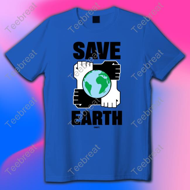 Official Dogfish Menswear OBEY Save Earth T-Shirt