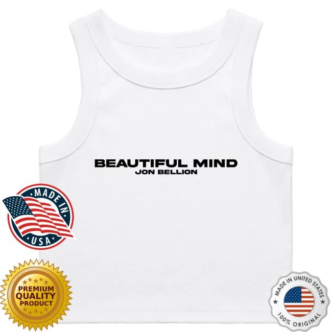 Official Jon Bellion Merch Jon Bellion Beautiful Mind Cropped Tank New Shirt