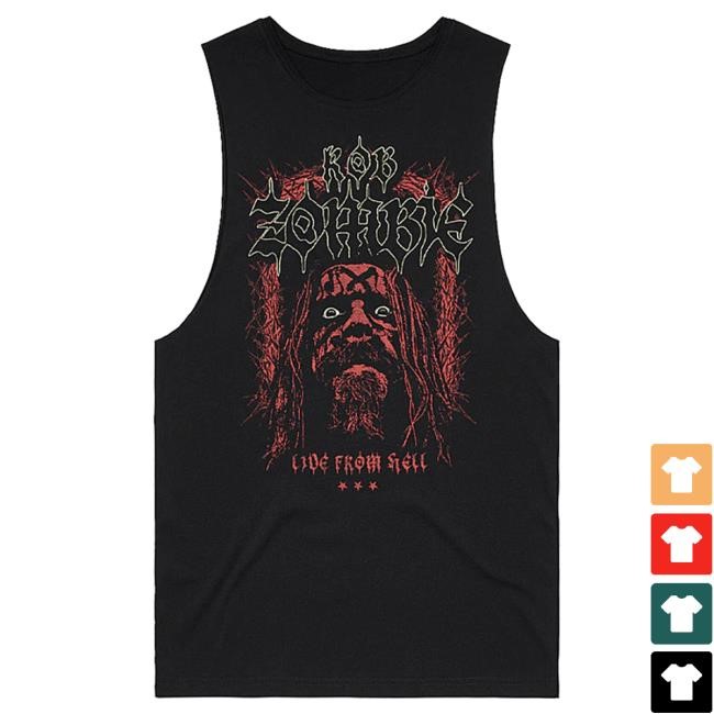 Official Rob Zombie Merch Freak With Thorns Sleeveless T Shirt