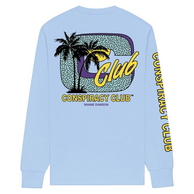 Official Shane Dawson Merch Store Shane Dawson 'Everything Is A Lie' Light Blue Long-Sleeve ShaneDawson Shane Dawson Apparel Clothing Shop